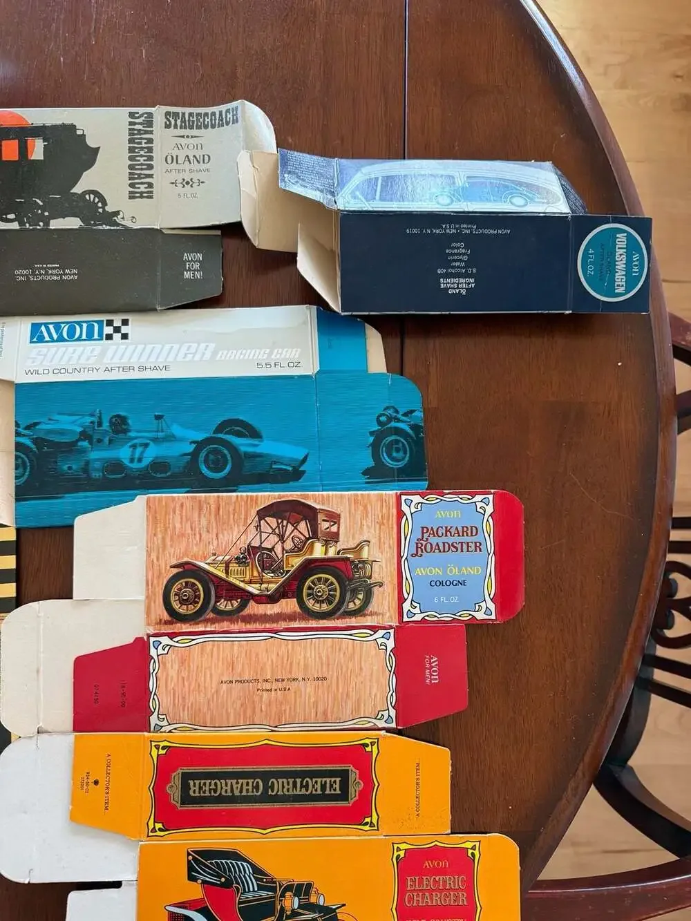 VTG Avon Men's After Shave and Cologne Collectible Packaging Boxes (10) & Album